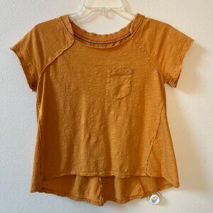 Anthropologie Pilcro Short Sleeve Swing Top Cotton Tee XXS